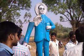 भदोही में तोड़ी गई अंबेडकर की मूर्ति, लोगों में आक्रोश, मामला दर्ज
