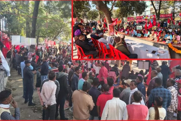 मोदी सरकार ने पूंजीपतियों के हित में मज़दूर-विरोधी 4 श्रम संहिताओं को दबंगई से किया लागू, अखिल भारतीय मज़दूर अधिकार दिवस’ पर रुद्रपुर के गांधी पार्क में सभा और रैली आयोजित