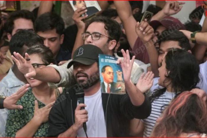 NEET पेपर लीक पर जंतर-मंतर में CJP का प्रदर्शन, धर्मेंद्र प्रधान के इस्तीफे की मांग
