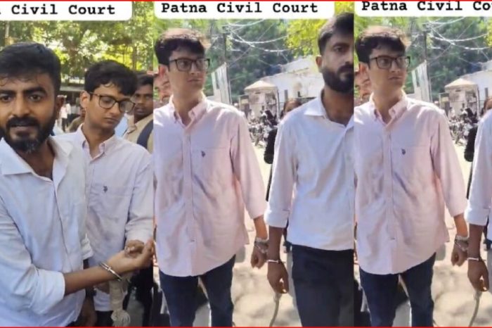 पटना में खाकीवर्दी का नंगा नाच, छात्रों को छुड़ाने गए दो वकीलों को ही पुलिस ने हथकड़ी लगाकर परेड कराया