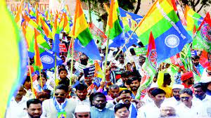 Members of Dalit & Muslim communities stage protest