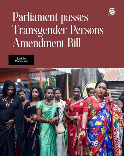 Parliament passes Transgender Persons Amendment Bill, 2026 with Rajya Sabha approving it today