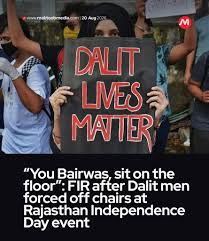 “You Bairwas, sit on the floor”: FIR after Dalit men forced off chairs at Rajasthan Independence Day event