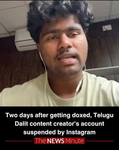 Two days after getting doxed, Telugu Dalit content creator’s account suspended by Instagram
