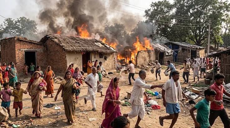 Muzaffarpur: Violence erupts after youth’s murder, angry mob sets six houses in Dalit settlement on fire