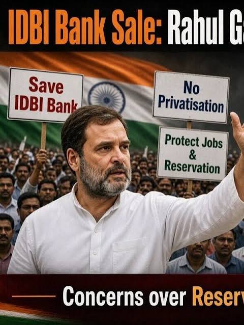 “Banks were created during the Congress regime, but are sold during Modi’s rule,” Rahul Gandhi lashed out at IDBI Bank’s privatization, offering support to employees.
