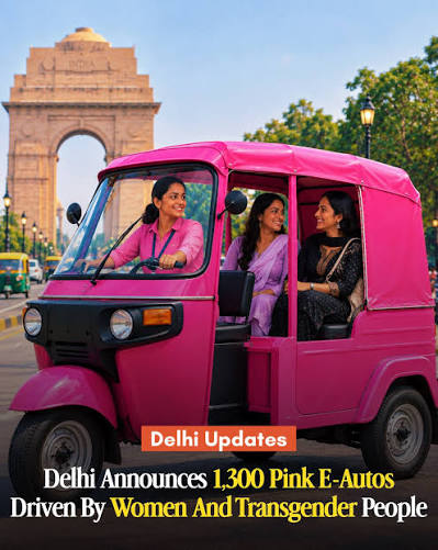Delhi govt to offer 1,300 pink e-autos to empower women, transgender persons